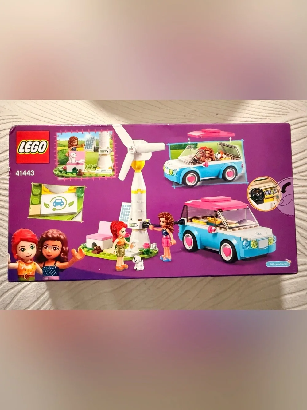Lego Friends Olivia's Electric Car Set - Pink, Blue, White - Picture 3 of 5